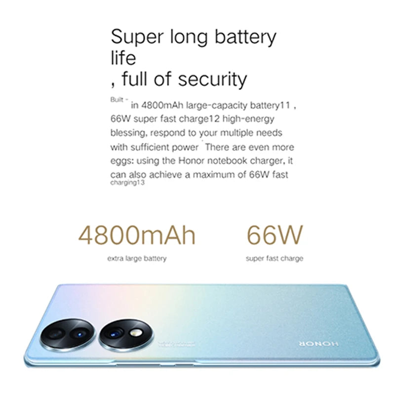 Honor 70 (EU Version) 5G Android SmartPhone RAM 12GB ROM 256GB 6.67in 4800mAh All Colours Good Condition used phone