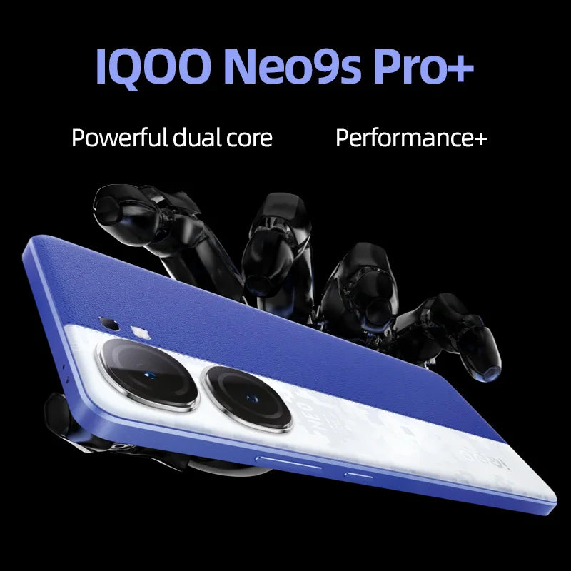 Used iQOO Neo9S Pro Plus 5G Android Phone 16GB+512GB 6.78" Large Screen 5500mAh Battery Unlocked Smartphone