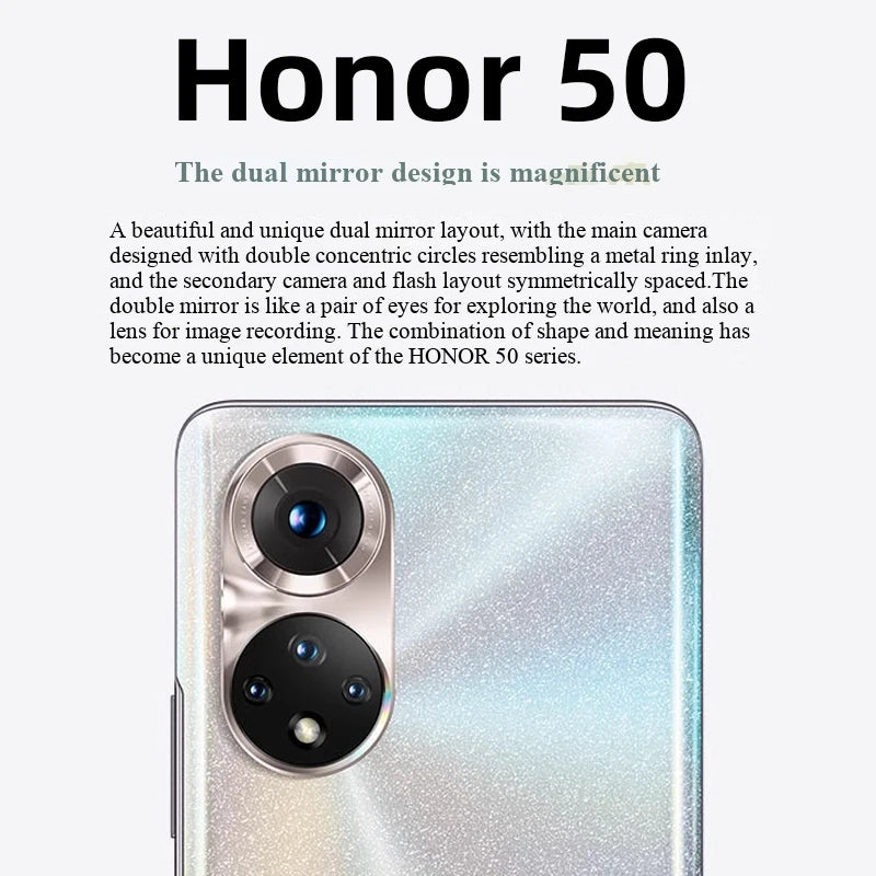 Honor 50 (EU Version) 5G Android SmartPhone RAM 12GB ROM 256GB 6.57in 4300mAh All Colours Good Condition used phone