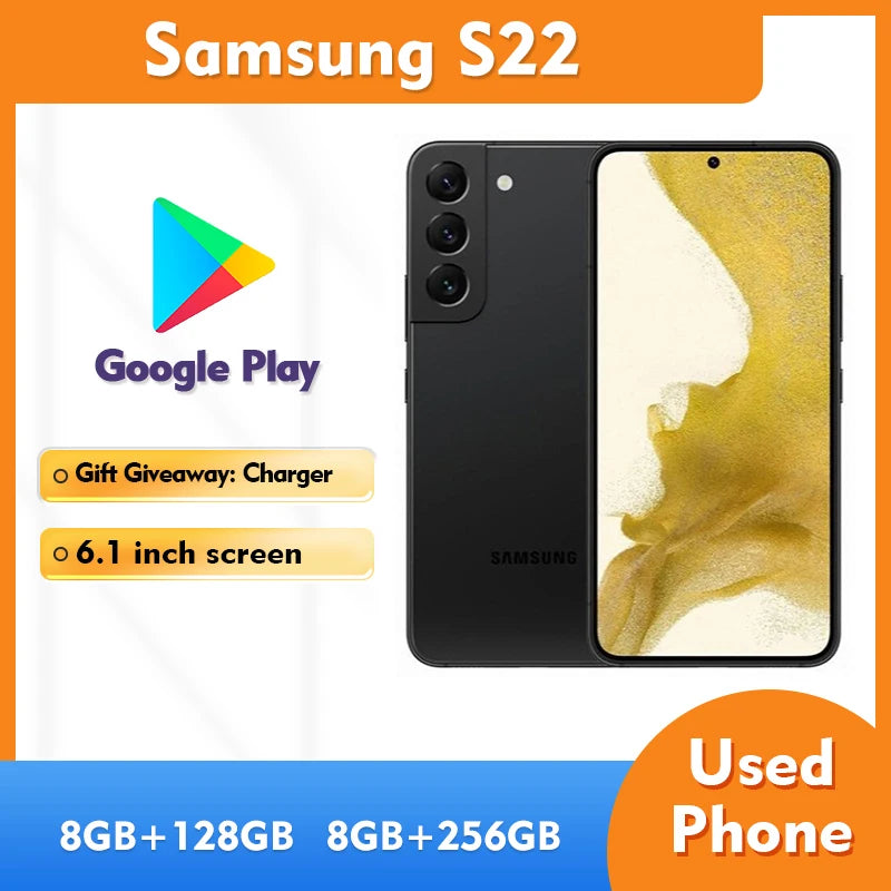 Samsung Galaxy S22 5G RAM 8GB ROM 128GB/256GB SmartPhone 6.1inches 120Hz 3700mAh 50MP used phone