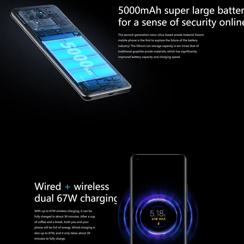 Xiaomi 11 Ultra 5G Android Smartphone RAM 8GB/12GB ROM 256GB/512GB Original Used Phone