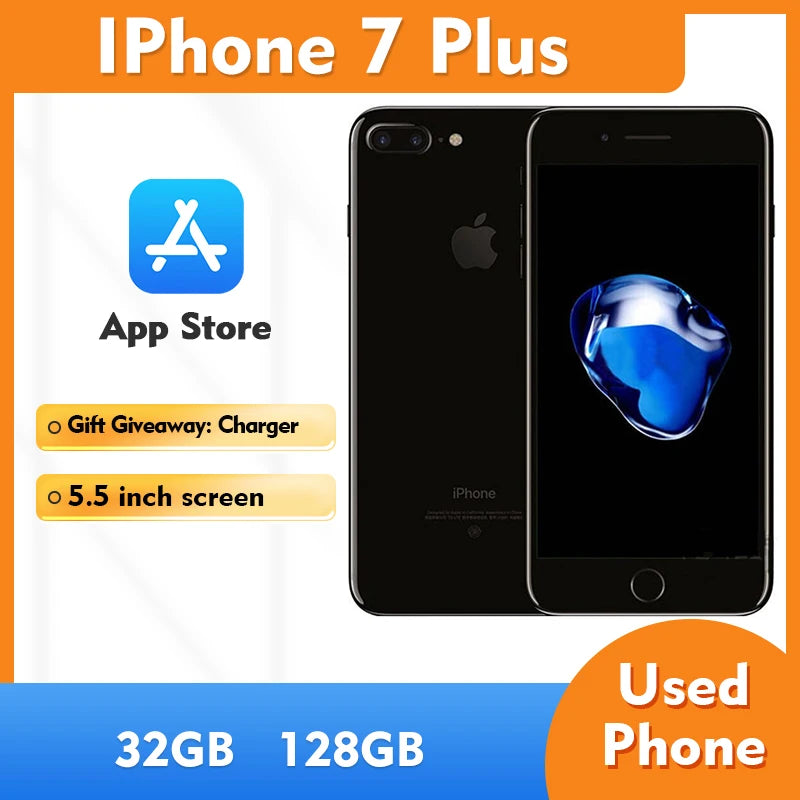 Apple iPhone 7 Plus 4g ROM 32GB/128GB iOS Smartphone Screen 5.5-inches Camera 12MP All Colours Good Condition Used Phone