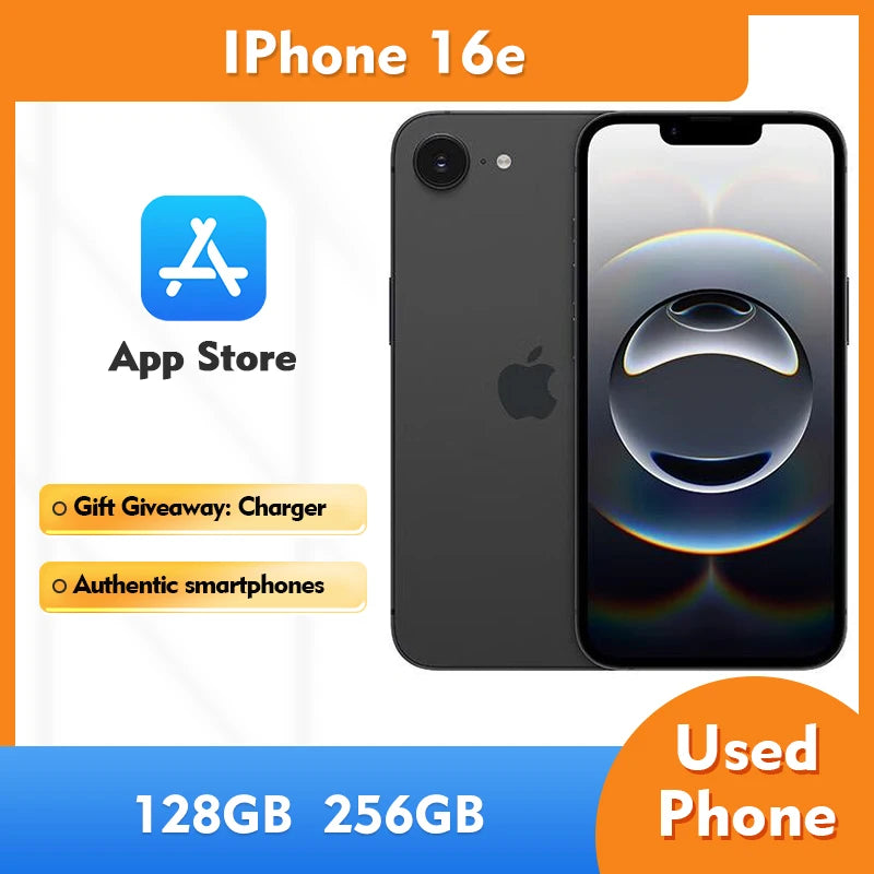 Unlocked Original Apple iPhone 16E 5G Mobile Phone 6.1 Inch HD Display 48MP Camera 256GB ROM Used Smartphone