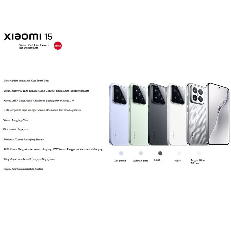 Xiaomi 15 5G RAM 12GB/16GB ROM 256GB/512GB/1T Android SmartPhone 6.36-inch 120HZ Screen Original Used Phone