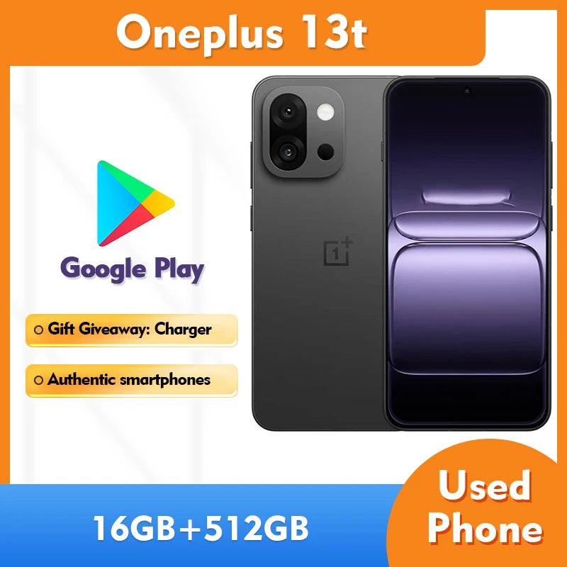 Used Oneplus 13T 5G Android Phone 16GB+512GB 6.32" Large Screen 6260mAh Battery Unlocked Smartphone