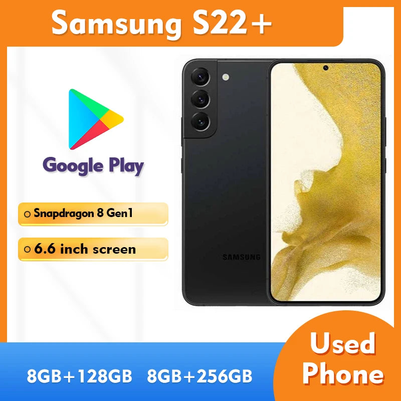 Samsung Galaxy S22 Plus S22+ 5G RAM 8GB ROM 128GB/256GB SmartPhone 6.6inch 4500mAh 50MP camera Used Phone