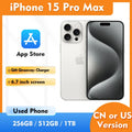 Apple iPhone 15 Pro Max 5G Smartphone ROM 256GB 512GB 1T iOS 2796x1290 Resolution 4422mAh Battery in Good Condition Used Phone
