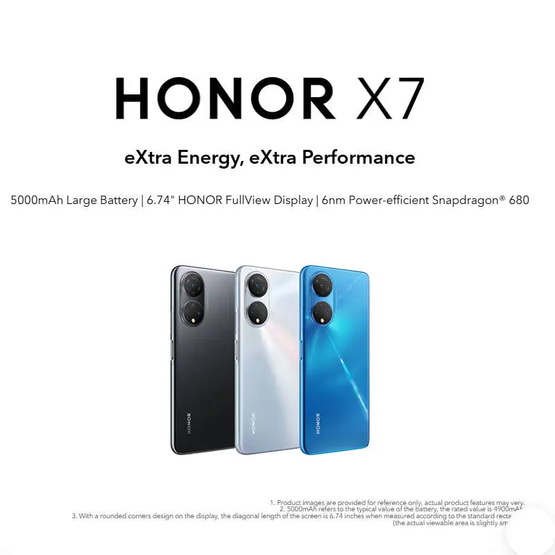 Honor X7 4g Smartphone LCD Screen Full Screen 6.74 in 48MP Camera 5000mAh Battery Android Used Phone