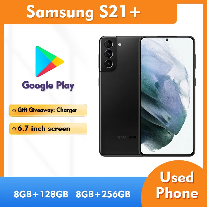Samsung Galaxy S21+ 5G RAM 8GB ROM 128GB/256GB SmartPhone 6.7inch 120Hz 64MP 4800mAh Used Phone