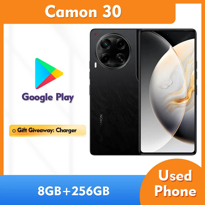 Tecno camon 30 4G SmartPhone RAM 8GB ROM 256GB 6.78-inch Screen 50MP Camera 5000mAh used Phone