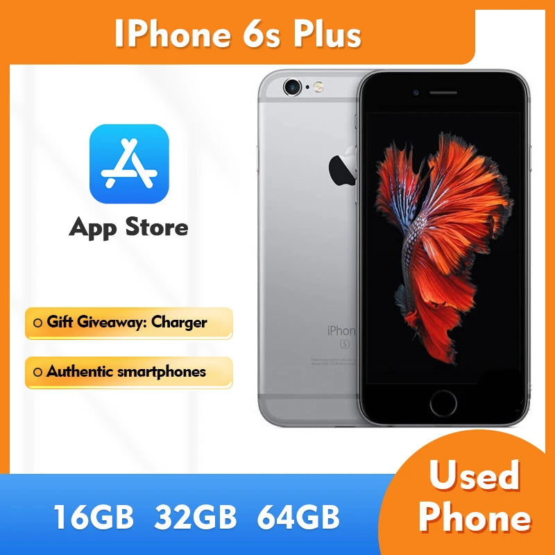Unlocked Original Apple iPhone 6S Plus 4G Mobile Phone 5.5 Inch HD Display 12MP Camera 64GB ROM Used Smartphone