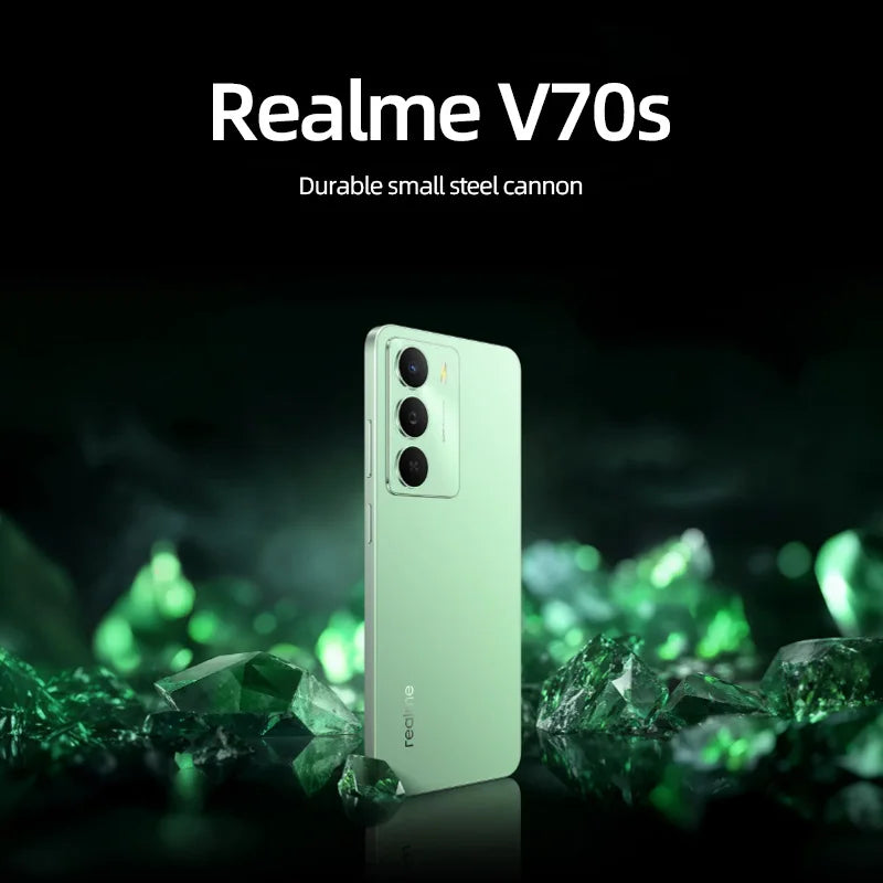 Used Realme V70S 5G Android Phone 12GB+256GB 6.67" Large Screen 5000mAh Battery Unlocked Smartphone