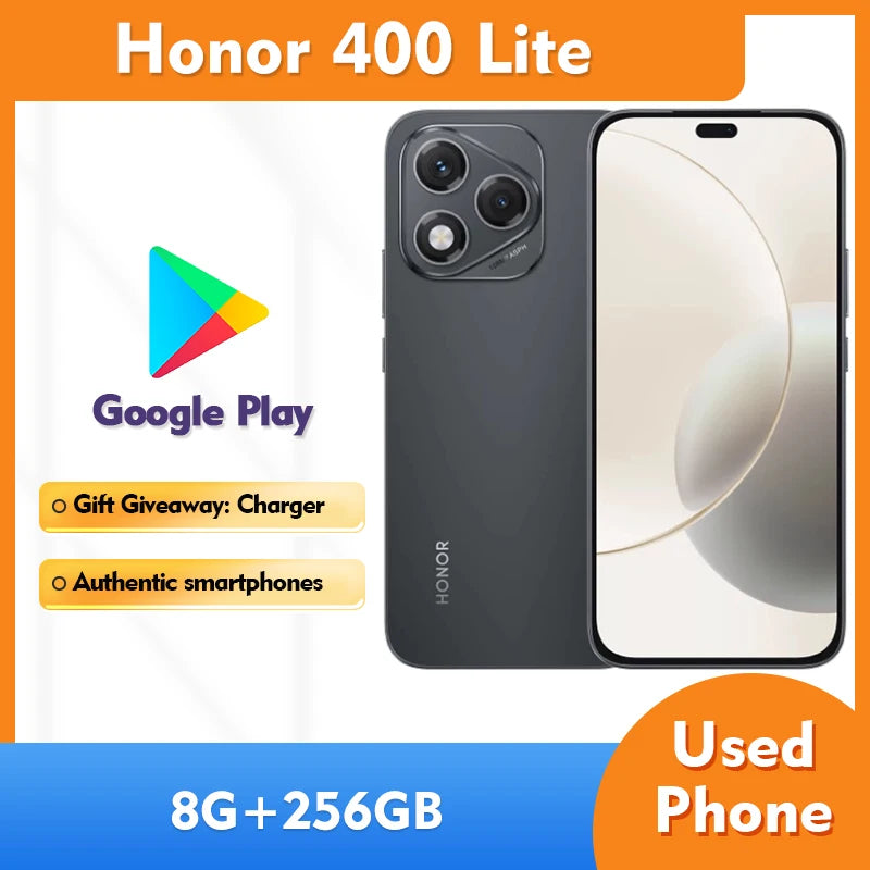 Honor 400 Lite (EU Version) 5G Android SmartPhone RAM 8GB ROM 256GB 6.7in 5230mAh All Colours Good Condition used phone
