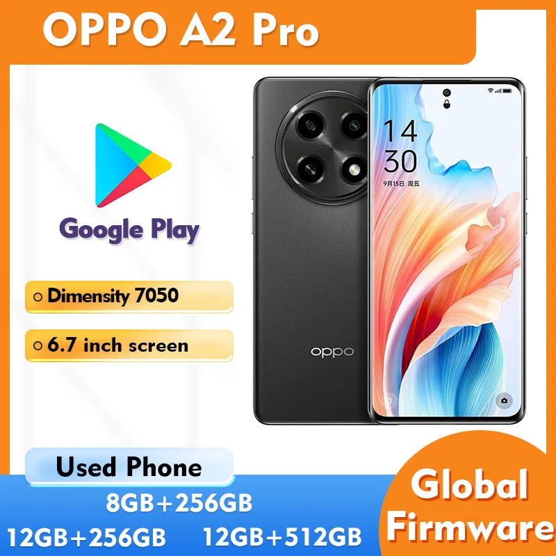 OPPO A2 Pro 5g Smartphone 6.7-inches Screen Rom 256GB Android Used Phone