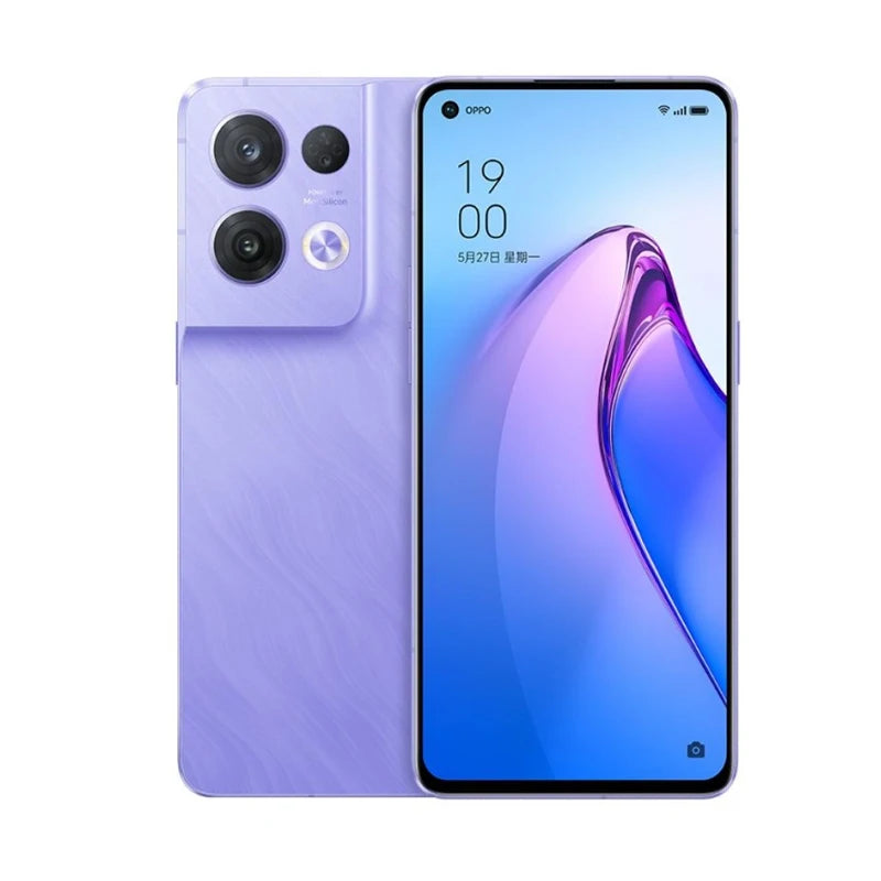 OPPO Reno 8 5G Android Smartphone 12GB RAM 256GB ROM Screen 6.43 inches 4500Mah used phone