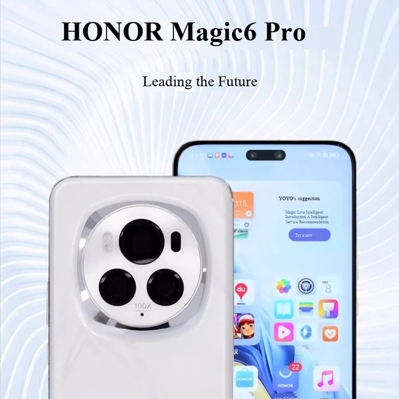 Honor Magic6 Pro (EU Version) 5G Android SmartPhone RAM 12GB ROM 512GB 6.81in 5600mAh All Colours Good Condition used phone
