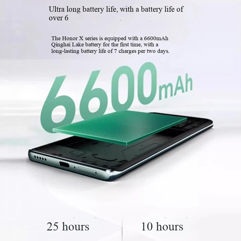 Honor X60 Pro 5g 256GB 512GB ROM Battery 6600mAh Android Fingerprint Recognition 6.78In 108MP Camera Used Phone