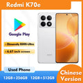 Redmi K70e 5G Smartphone NFC ROM 256GB/512GB Dual SIM 6.67inch SCreen in good condition 64MP Camera all colors used phone