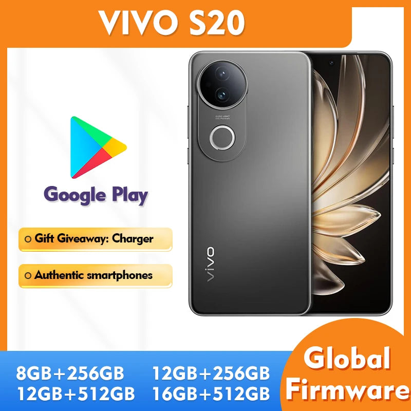 VIVO S20 5G Android Smartphone 16GB RAM 512GB ROM Screen 6.67 inches 6500Mah used phone