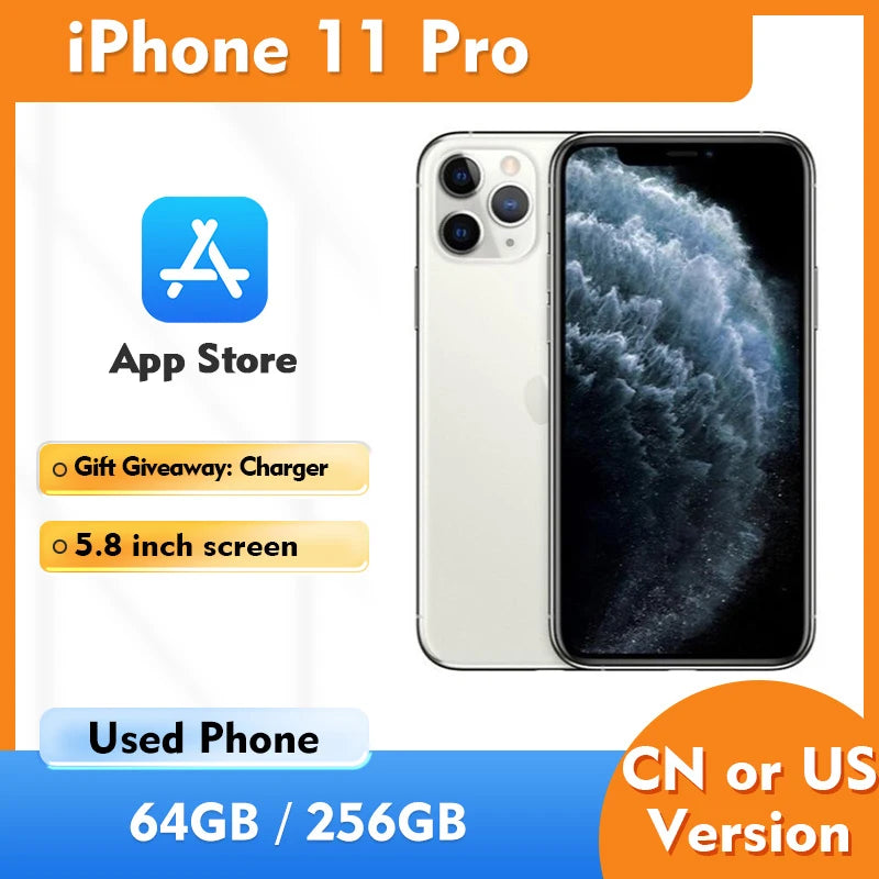 Apple iPhone 11 Pro 4g Smartphone Screen 6.5-inches ROM 64/256GB Original Unlocked Used Phone