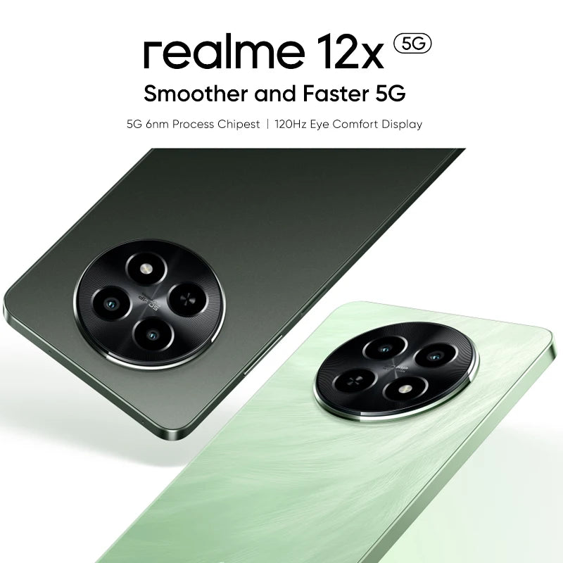 Realme 12x 5g RAM 6GB 8GB 12GB ROM 128GB 256GB 512GB Smartphone Unlocked Used Phone
