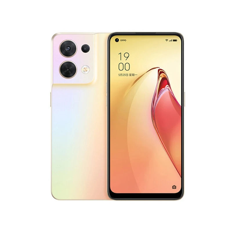 OPPO Reno 8 5G Android Smartphone 12GB RAM 256GB ROM Screen 6.43 inches 4500Mah used phone