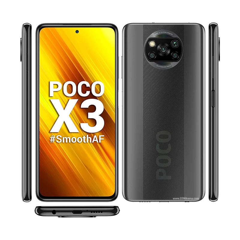 Xiaomi POCO X3 4G SmartPhone RAM 6GB ROM 64GB 2400x1080px 64MP 5160mAh 33W 6.67in Camera used phone
