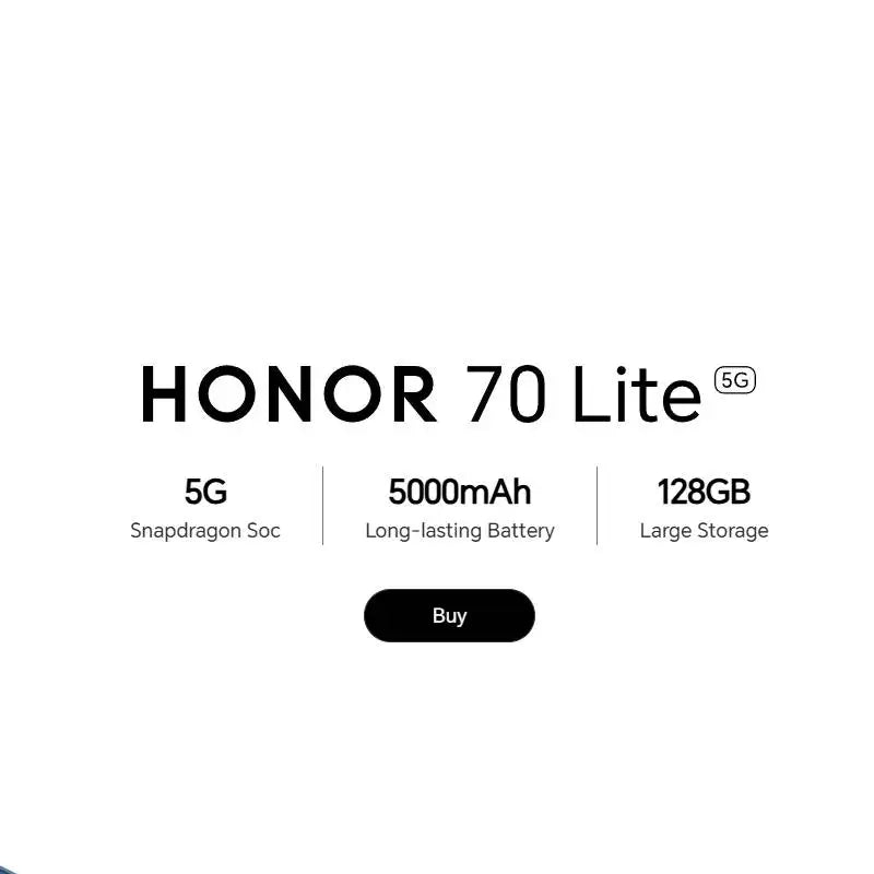 Honor 70 Lite 4g Smartphone LCD 6.5 inches 2 SIM Card Screen 50MP 5000mAh 22.5W Charge Android Used Phone