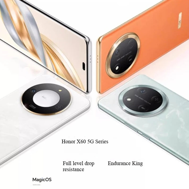 Honor X60 Pro 5g 256GB 512GB ROM Battery 6600mAh Android Fingerprint Recognition 6.78In 108MP Camera Used Phone