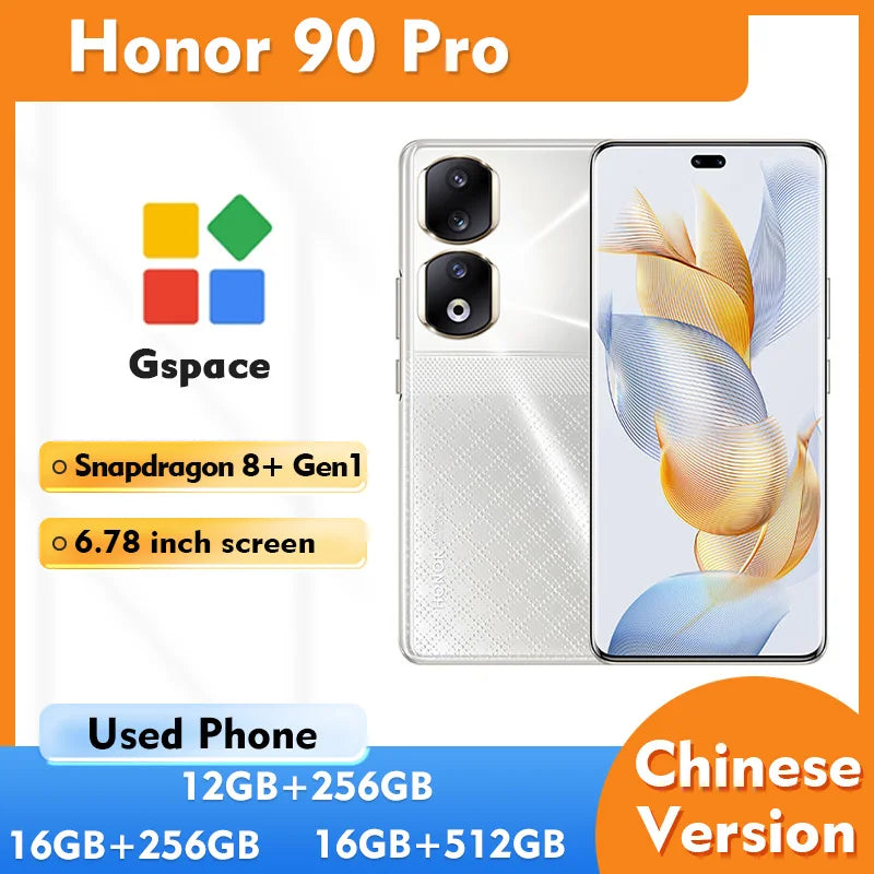 Honor 90 Pro 5G 6.78inches 2700x1224px 200MP main camera 5000mAh Android Used Phone