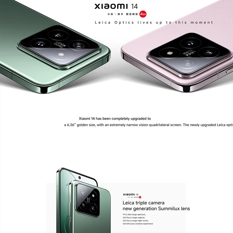 Xiaomi 14 5G Android SmartPhone RAM 16GB ROM 512GB 6.36in 4610mAh All Colours Good Condition used phone