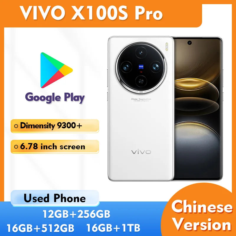 Vivo X100s Pro 5G 256GB 512GB 1T ROM Smartphone 6.78 inches 2800x1260px 5400mAh charging 100W used phone